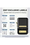 B21S Bluetooth Taşınabilir Termal Etiket Yazıcı - Siyah