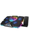 Breeze S50 Telefon Tutuculu 5 Fanlı Rgb 17 Inch Lcd Göstergeli Notebook Soğutucu