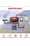 Bscd10 2a'lik Çift Usb Çıkışlı 12/24vdc 10a Pwm Geniş Lcd Ekran Solar Şarj Kontrol Cihazı
