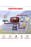 Bscd20 2a'lik Çift Usb Çıkışlı 12/24vdc 20a Pwm Geniş Lcd Ekran Solar Şarj Kontrol Cihazı