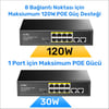 Cudy FS1010P 8 Port 10/100Mbps 120W PoE+, 2 Uplink Portlu VLAN CCTV Rack Mount Metal Switch