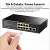 Cudy FS1010PG 8 Port 10/100Mbps PoE+ 120W PoE, 2 Uplink Portlu VLAN CCTV Rack Mount Metal Switch