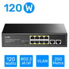 Cudy FS1010PG 8 Port 10/100Mbps PoE+ 120W PoE, 2 Uplink Portlu VLAN CCTV Rack Mount Metal Switch