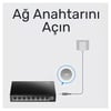 Cudy FS108 8Port 10/100Mbps Duvar Montajlı Metal Masaüstü Switch