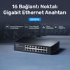 Cudy GS1016 10/100/1000Mbps 8KMAC 16 Port Gigabit Metal Rack Mount Switch