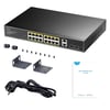Cudy GS1018PS2 16Port 10/100Mbps Gigabit PoE 2Port Gigabit 200W Metal Masaüstü Switch
