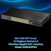 Cudy GS5024PS4 4SFP, USB, RJ45, 2Consol, 24Port Gigabit, L3 400WPoE+ Yönetilebilir Metal Rack Mount Switch