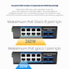 Cudy IG1008S2P 8 Port Gigabit 240W PoE+,2SFP, 2km Çoklu,80km Tekli Mod IP40 Metal Endüstriyel Switch