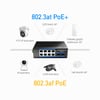 Cudy IG1008S2P 8 Port Gigabit 240W PoE+,2SFP, 2km Çoklu,80km Tekli Mod IP40 Metal Endüstriyel Switch