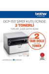 DCP-1511 Yazıcı-Tarayıcı-Fotokopi Laser Yazıcı + 2 Tam Dolu Tonerli