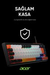 eMachines EAK810 Oyuncu Klavyesi Rainbow Aydınlatma Mini Klavye Türkçe Q Gaming Klavye Siyah