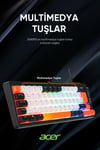 eMachines EAK810 Oyuncu Klavyesi Rainbow Aydınlatma Mini Klavye Türkçe Q Gaming Klavye Siyah
