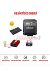 Emppt30 2a''lik Çift Usb Çıkışlı 12/24vdc Mppt 30a Geniş Lcd Ekran Solar Şarj Kontrol Cihazı