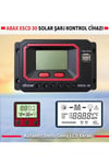 Escd30 2a'lik Çift Usb Çıkışlı 12/24v Dc 30a Pwm Zaman Ayarlı Akıllı Solar Şarj Kontrol Cihazı