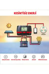 Escd60 2a'lik Çift Usb Çıkışlı 12/24v Dc 60a Pwm Zaman Ayarlı Akıllı Solar Şarj Kontrol Cihazı