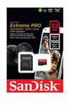 Extreme Microsdhc 32gb Sd Adapter Rescue Pro Deluxe 100mb/s A1 C10 V30 Uhs-ı U3