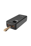 G330 30000mAh Micro+Type-C+USB 18W Siyah LCD Taşınabilir Pil Şarj Cihazı Powerbank