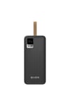 G330 30000mAh Micro+Type-C+USB 18W Siyah LCD Taşınabilir Pil Şarj Cihazı Powerbank