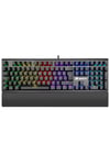 G908 Bolt Rainbow Aydınlatmalı Blue Switch Mekanik Bileklikli Oyun Klavyesi