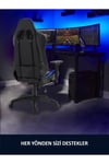 Gc3001b Masajlı,rgb,4d Kolçaklı,ayak Destekli Oyuncu Koltuğu, Siyah
