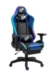 Gc3001bb Masajlı,rgb,4d Kolçaklı,ayak Destekli Oyuncu Koltuğu, Mavi- Siyah