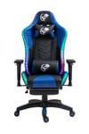 Gc3001bb Masajlı,rgb,4d Kolçaklı,ayak Destekli Oyuncu Koltuğu, Mavi- Siyah