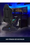 Gc3001bb Masajlı,rgb,4d Kolçaklı,ayak Destekli Oyuncu Koltuğu, Mavi- Siyah