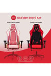 Gc3001br Masajlı,rgb,4d Kolçaklı,ayak Destekli Oyuncu Koltuğu, Kırmızı- Siyah
