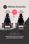 GC3001BW Masajlı,RGB,4D Kolçaklı,Ayak Destekli Oyuncu Koltuğu, Siyah- Beyaz