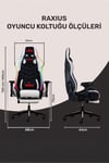 GC3001BW Masajlı,RGB,4D Kolçaklı,Ayak Destekli Oyuncu Koltuğu, Siyah- Beyaz