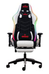 GC3001BW Masajlı,RGB,4D Kolçaklı,Ayak Destekli Oyuncu Koltuğu, Siyah- Beyaz