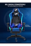 Gc5001bb Bluetooth Hoparlörlü,masajlı,rgb,4d Kolçaklı,ayak Destekli Oyuncu Koltuğu, Mavi-siyah