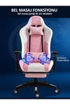 Gc5001pw Bluetooth Hoparlörlü,masajlı,rgb,4d Kolçaklı,ayak Destekli Oyuncu Koltuğu,pembe-beyaz