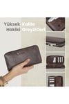 Gl100brw Telefon Bölmeli 1.sınıf Kalite Hakiki Deri(genuine Leather) Portmone Unisex Cüzdan-ka