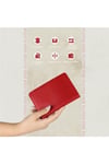 Gl203rd 1.sınıf Kalite Hakiki Deri (genuine Leather) Portmone Unisex Pasaport Cüzdanı-kırmızı