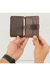 Gl400brw 1.sınıf Kalite Hakiki Deri (genuine Leather) Portmone Unisex Deri Kartlık Cüzdan-kahv