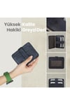 Gl400db 1.sınıf Kalite Hakiki Deri (genuine Leather) Portmone Unisex Deri Kartlık Cüzdan-laciv
