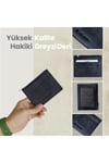 Gl401db 1.sınıf Kalite Hakiki Deri (genuine Leather) Portmone Unisex Deri Kartlık Cüzdan-laciv