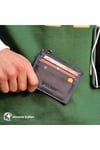 Gl401db 1.sınıf Kalite Hakiki Deri (genuine Leather) Portmone Unisex Deri Kartlık Cüzdan-laciv