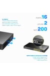 GS2018PS2 2SFP,2Uplink,1Consol,16 Port L2 Yönetilebilir Gigabit PoE+ Metal Rack Mount Switch