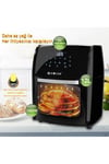 Haeger Hg-5295 Dokunmatik 12l Fırın Tipi 5 Aparatlı Airfryer 2000w Yağsız Kızartma Fritözü