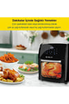 Haeger Hg-5295 Dokunmatik 12l Fırın Tipi 5 Aparatlı Airfryer 2000w Yağsız Kızartma Fritözü