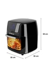 Haeger Hg-5297 Dokunmatik 12l Fırın Tipi 5 Aparatlı Airfryer 1800w Yağsız Kızartma Fritözü