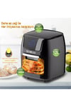Haeger Hg-5297 Dokunmatik 12l Fırın Tipi 5 Aparatlı Airfryer 1800w Yağsız Kızartma Fritözü