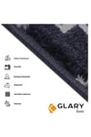 Home Gh40a-gryb-gry1 Kare Desenli Kaydırmaz Tabanlı 1'li Merdiven Halısı - Gri/siyah