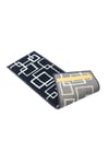 Home Gh40a-wnvy-gry1 Kare Desenli Kaydırmaz Tabanlı 1'li Merdiven Halısı - Beyaz/lacivert