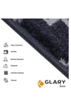 Home GH40A-WR Kare Desenli Kaydırmaz Tabanlı 13'lü Merdiven Halısı - Beyaz/Kırmızı