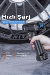 HP03 150PSI 3600Mah Şarjlı Led Işıklı LCD Ekranlı Çok Amaçlı Taşınabilir Dijital Hava Pompası