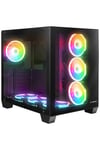 Icewave Siyah Temperli Camlı Mid-t Gaming Oyuncu Kasası