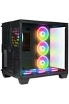 Icewave Siyah Temperli Camlı Mid-t Gaming Oyuncu Kasası